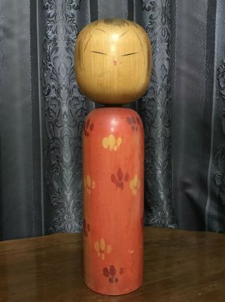 Plum Umewarashi 30cm Sosaku Kokeshi Doll Hashime Takahashi Japan Vintage K1715
