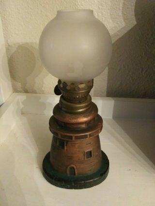 Vintage Mid Century Figural Oil Lamp