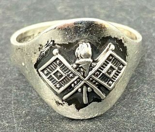 Vintage Us Army Signal Corps Sterling Ring