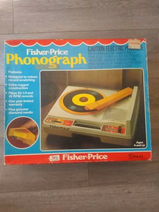 Vintage 1978 Fisher Price Record Player Model 825 Phonograph With Instructions