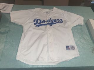 Adult Xl White La Dodgers Russell Athletic Jersey Vintage 1990s Los Angeles