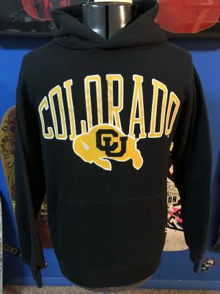 Vintage 90s Colorado Buffaloes Cu Medium Hoodie Sweatshirt Russell Athletic