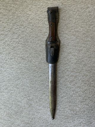 Ww2 German Vz24 Mauser Long Bayonet,  Scabbard And Frog