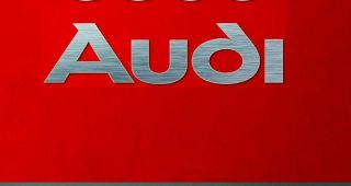 Audi Lettering Brushed Aluminum 3 Feet Wide Garage Sign Gift