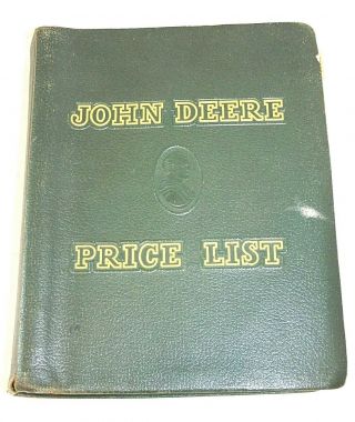 1965 - 66 John Deere Dealer Service Parts Price List Binder From All Factories