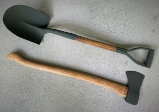 Us Army Military Vehicle Shovel & Ax / Axe - Set - Willys Jeep Mb Ford Gpw M151