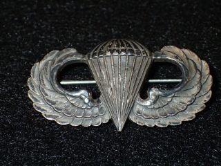 Ww2 Us Army Airborne Parachutists Badge " Jump Wings " Cp Co.  Sterling Occupation