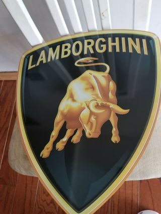 Lamborghini Sign Racing Italy Cars Dealer Display Vintage Style