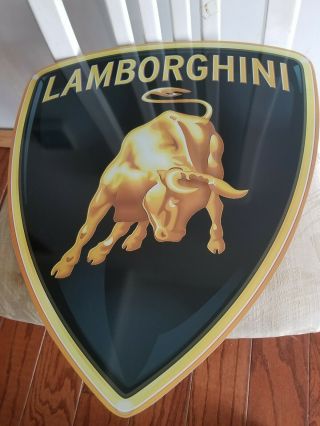 Lamborghini sign RACING ITALY CARS dealer display vintage style 3