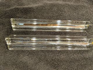 2 Murano Glass Tri Lobe Glass Crystal Prisms Venini Chandeliers,  8 " Long (13)