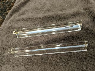 2 Murano Glass Tri Lobe Glass Crystal Prisms Venini Chandeliers,  8 " Long (14)