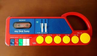 Vintage 1990s MY FIRST SONY Cassette Player Recorder TCM - 4040 Drum Animal Sound 2