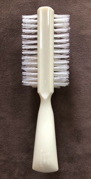Vintage Ivory / White Fuller Brush Bristle Comb Half Round Hairbrush Near 2