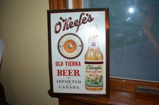 Vintage Advertising Sign O ' Keefe ' s Beer Thermometer Old Vienna Bar Brewing 2