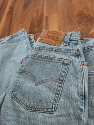 Levis Vintage 90s 550 Relaxed Fit Tapered Leg Womens 8 Reg S Denim Jeans Usa