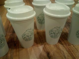 Set 10 Starbucks Reusable Plastic Earth Day Mermaid Siren Cup Grande 16oz 2014