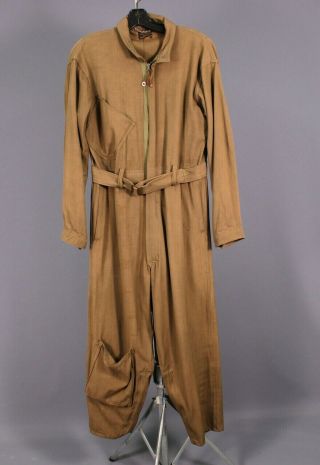 1940s Wwii Usaaf A - 4 Flying Coveralls Sz 38 & B - 1 Hat 7 1/8 40s Ww2 Flight Suit