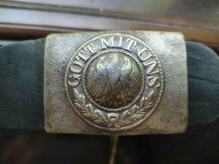 Wwii German Belt And Buckle (105 Cm. ,  Marked)