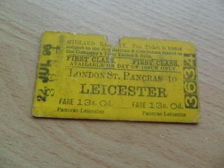 Mr Railway Ticket London St Pancras To Leicester.  - Post