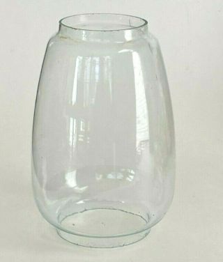 Vintage Clear Glass Lantern Globe 5 3/4 " Tall 2 5/8 " & 2 1/4 " Opening