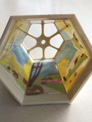 Vintage 6 Sided Child’s Plastic Scenery Lampshade By Peaktop