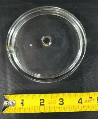Vintage Lamp Base Part Spacer Break Clear Glass 3/4  High 4 7/8  Wide Tx38