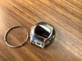 Pulsar Vintage Time Computer Red Led Watch Case Parts Stainless Steel Decent
