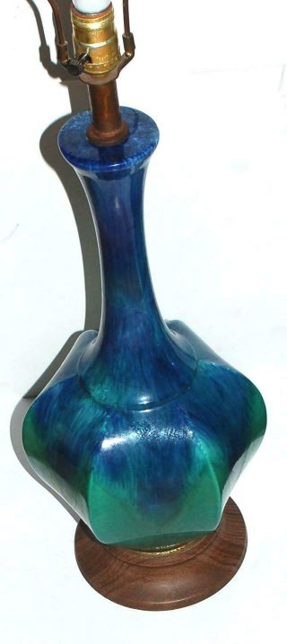 Chilo Mid Century Turquoise Drip Glaze Ceramic MCM Lamps Storage Find 2