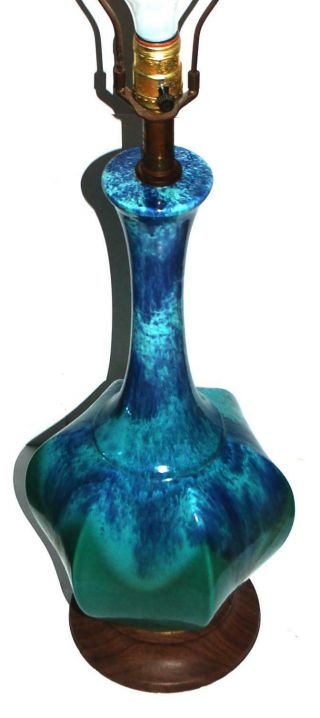 Chilo Mid Century Turquoise Drip Glaze Ceramic MCM Lamps Storage Find 3