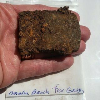 Ww2 Us Belt Buckle Recovered From Fox Green Sector Omaha Beach D - Day