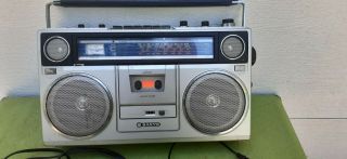 Vintage Sanyo Boombox M 9940k Am Fm Short Wave Radio Cassette Player