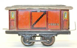 Vintage Pre - War Rare Karl Bub (kbn) " Vedes " Small 0 - Gauge Baggage Coach