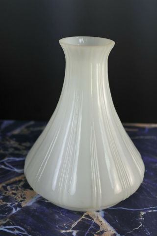 Vintage White Milk Glass Angle Lamp Shade For Antique Oil Kerosene Lamp
