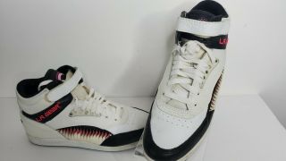 Vintage La Gear White - Neon Pink 80s High Top Sneaker Shoes Women 