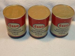 (1).  Vintage Esso Automatic Transmission Fluid Can (metal).  Esso Can.  Full
