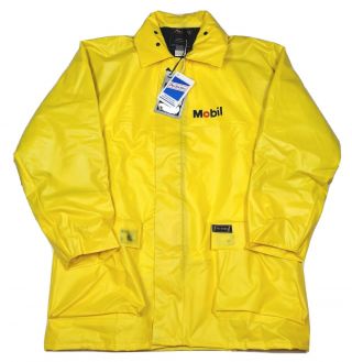 Rare Vintage 1980s Mobil Oil Garage Uniform Perfectos Waterproof Jacket L