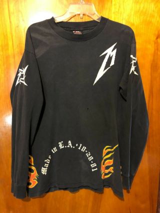 Vtg 1996 Metallica Load Tour Shirt Long Sleeve Size Large 15 Years Giant Rare