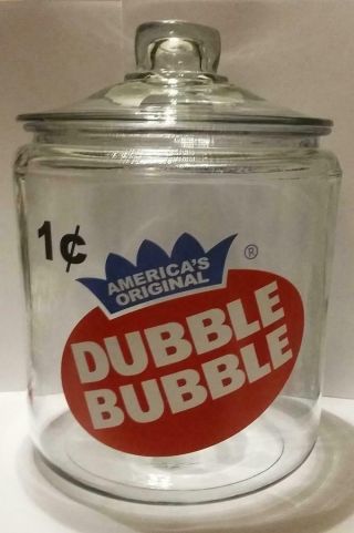 A Rare Double Bubble Glass Counter Jar 1