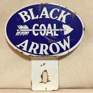 Black Arrow Coal License Plate Topper Metal Sign