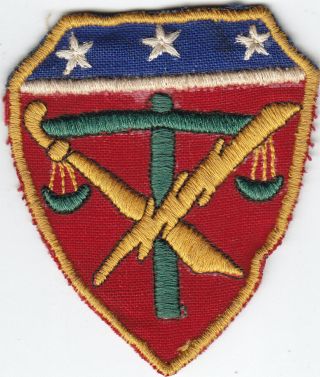 Wwii Us Army Japanese War Crimes Trial Patch - Twill - Theater - Made