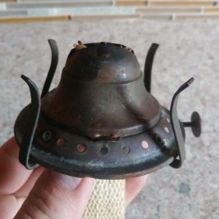 Vintage 19th C.  2 Miller Oil Kerosene Lamp Burner Look 3 " Fitter Chimney