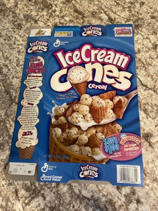 Vintage General Mills Ice Cream Cones Cereal Box