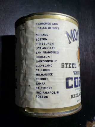 Rare Vintage Monarch Coffee Tin 1 Pound Never Opened 2