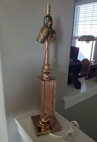 Bradley and Hubbard Copper and Brass Lamp 2