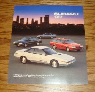 1987 Subaru Full Line Sales Brochure 87 Justy Brat Xt Coupe Sedan