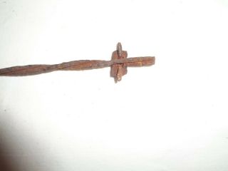 (416b) Antique Authentic Barb Wire,  Govier Narrow Square Plate (4 - 8)
