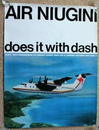 Air Niugini.  Dash 7 Poster.  Papua Guinea