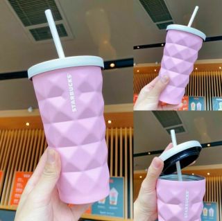 China Starbucks 2021 Summer Pink Diamond Tumbler Pineapple Straw Cup 16oz