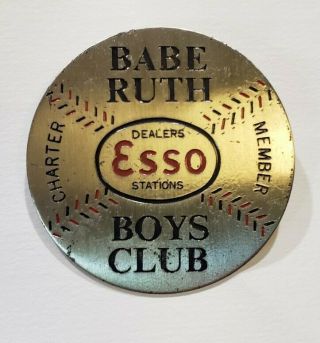 Vintage Babe Ruth Esso Boy’s Club Charter Member Pin