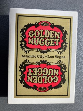 Golden Nugget Atlantic City Playing Cards,  Vintage,  Unbroken Seal No Cellophane 2